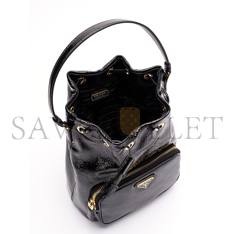 PRADA DUET NAPLAK LEATHER BAG 1BH038 (23*18*12cm)